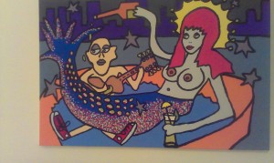 Hamell with Mermaid 24" X 36" Acrylic on Canvas $800 SOLD